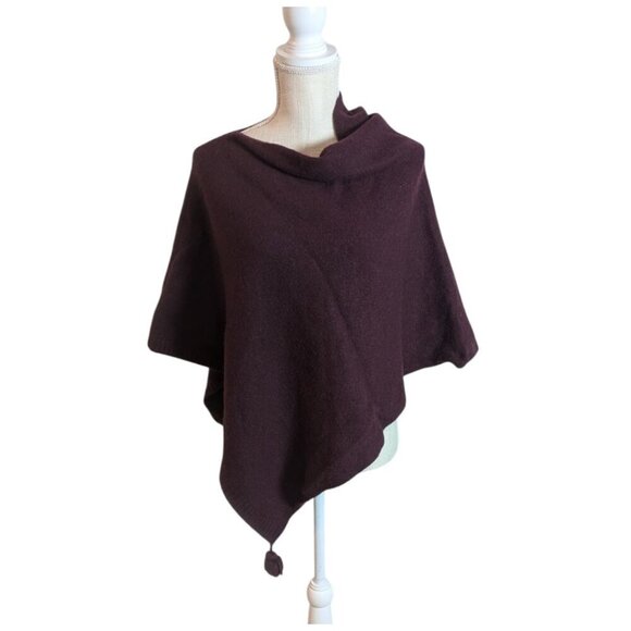 Ann Taylor Wool Cashmere Blend Tassel Poncho - Picture 1 of 5